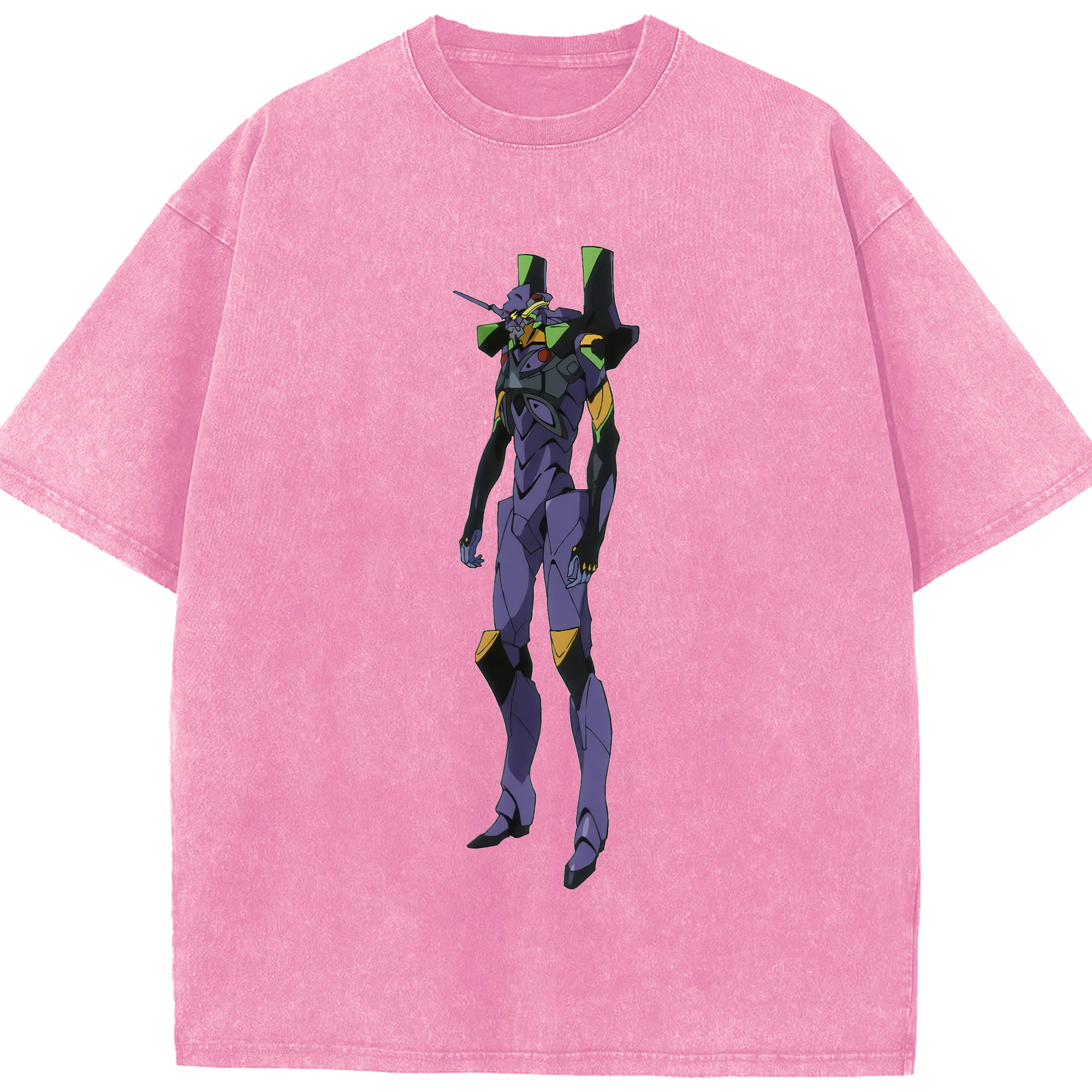 （画像用） EVA 新世紀エヴァンゲリオン 綿100% ヴィンテージ風 半袖Tシャツ（フロントプリント）